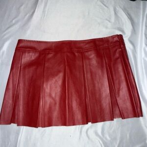 Red Leather Skirt
